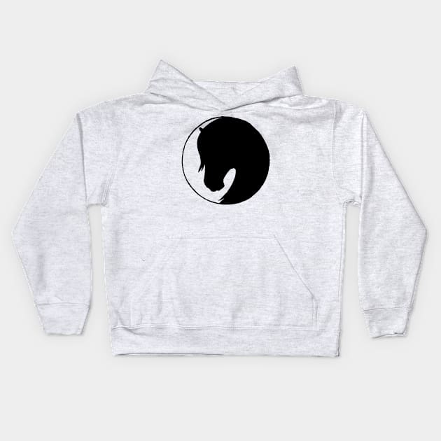 horse silhouette Kids Hoodie by Shyflyer